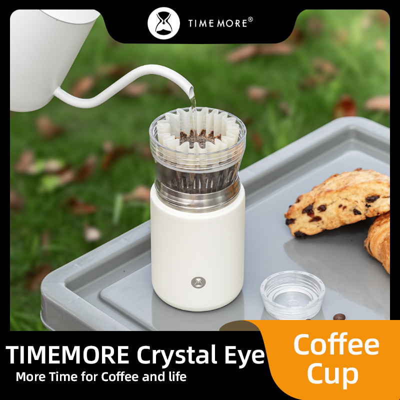 Coffee Equipment Filter - TIMEMORE Hand-Pour ถ้วยกาแฟ 2-in-1 แบบพกพาเก็บอุ่นและเย็นส่งกระดาษกรองกาแฟ 10
