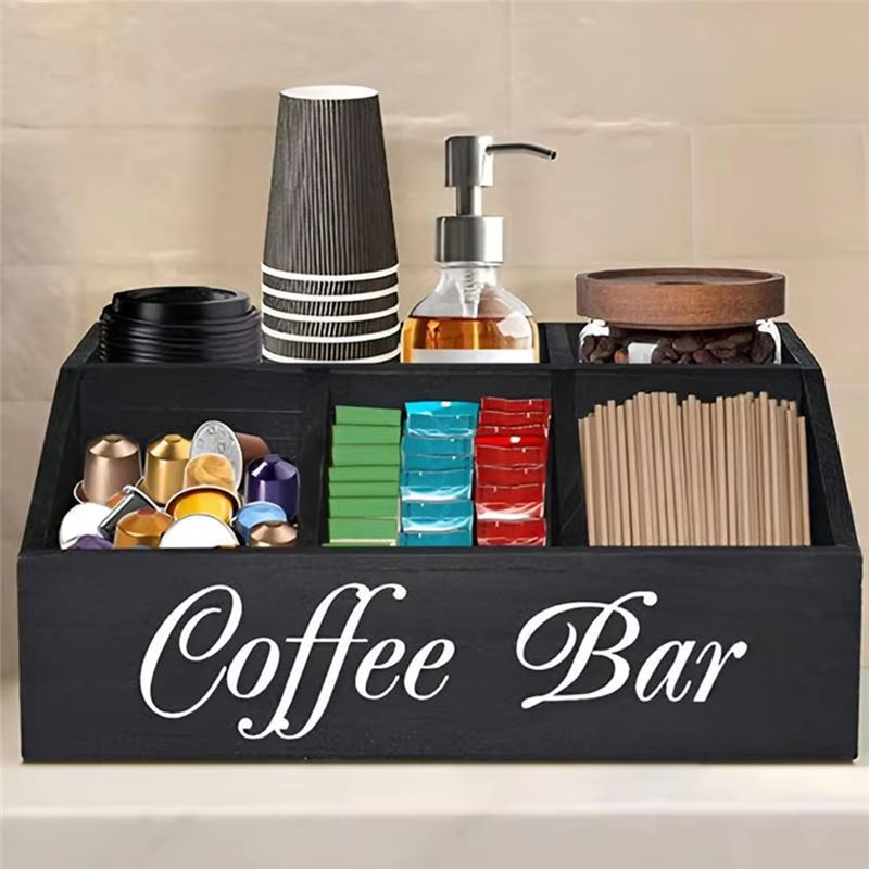 ตะกร้าไม้จัดระเบียบเคาน์เตอร์ส - Coffee Equipment Organizer บทวิจารณ์และราคา