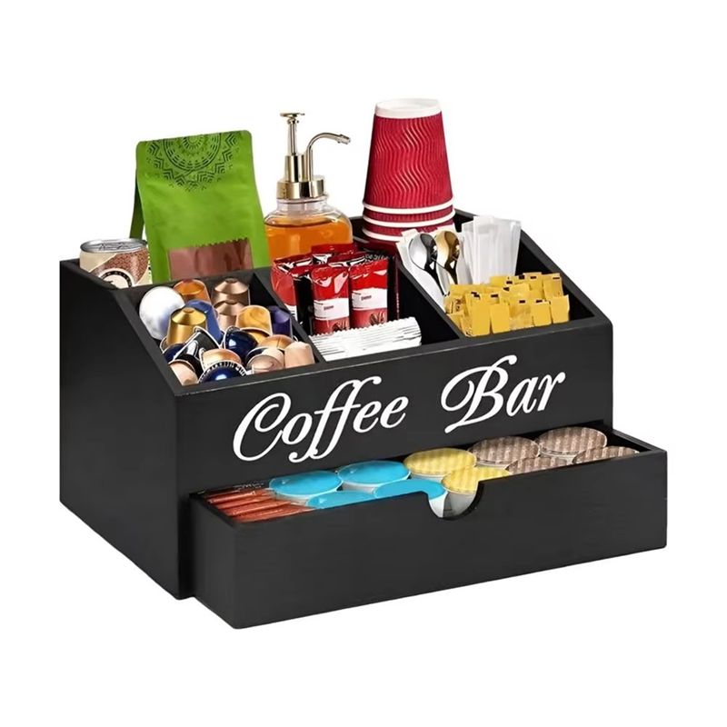 ตะกร้าไม้จัดระเบียบเคาน์เตอร์ส - Coffee Equipment Organizer บทวิจารณ์และราคา