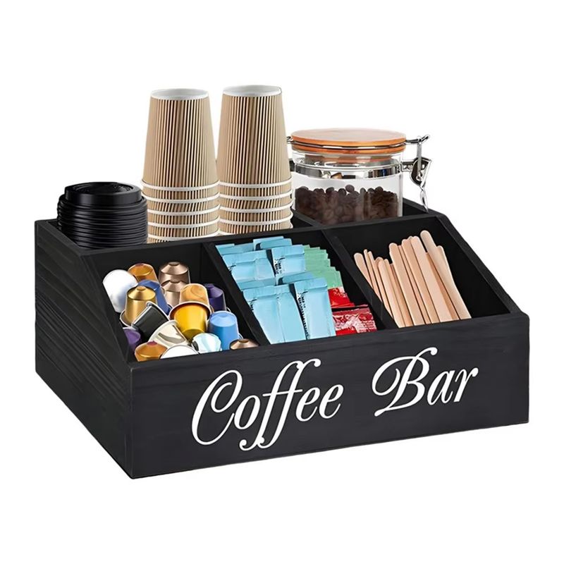 ตะกร้าไม้จัดระเบียบเคาน์เตอร์ส - Coffee Equipment Organizer บทวิจารณ์และราคา