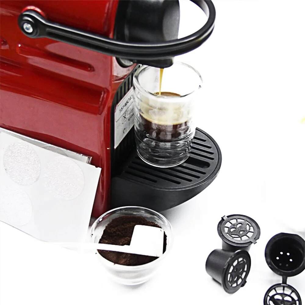 4 ชิ้นแคปซูลกาแฟแบบใช้ซ้ําได้ถ - Coffee Equipment Filter บทวิจารณ์และราคา