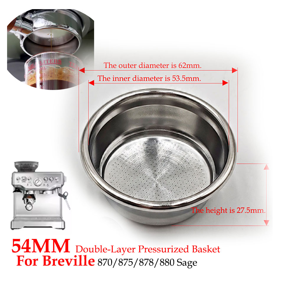 54 มม.Dual-Layer แรงดันตะกร้าก - Coffee Equipment Filter บทวิจารณ์และราคา