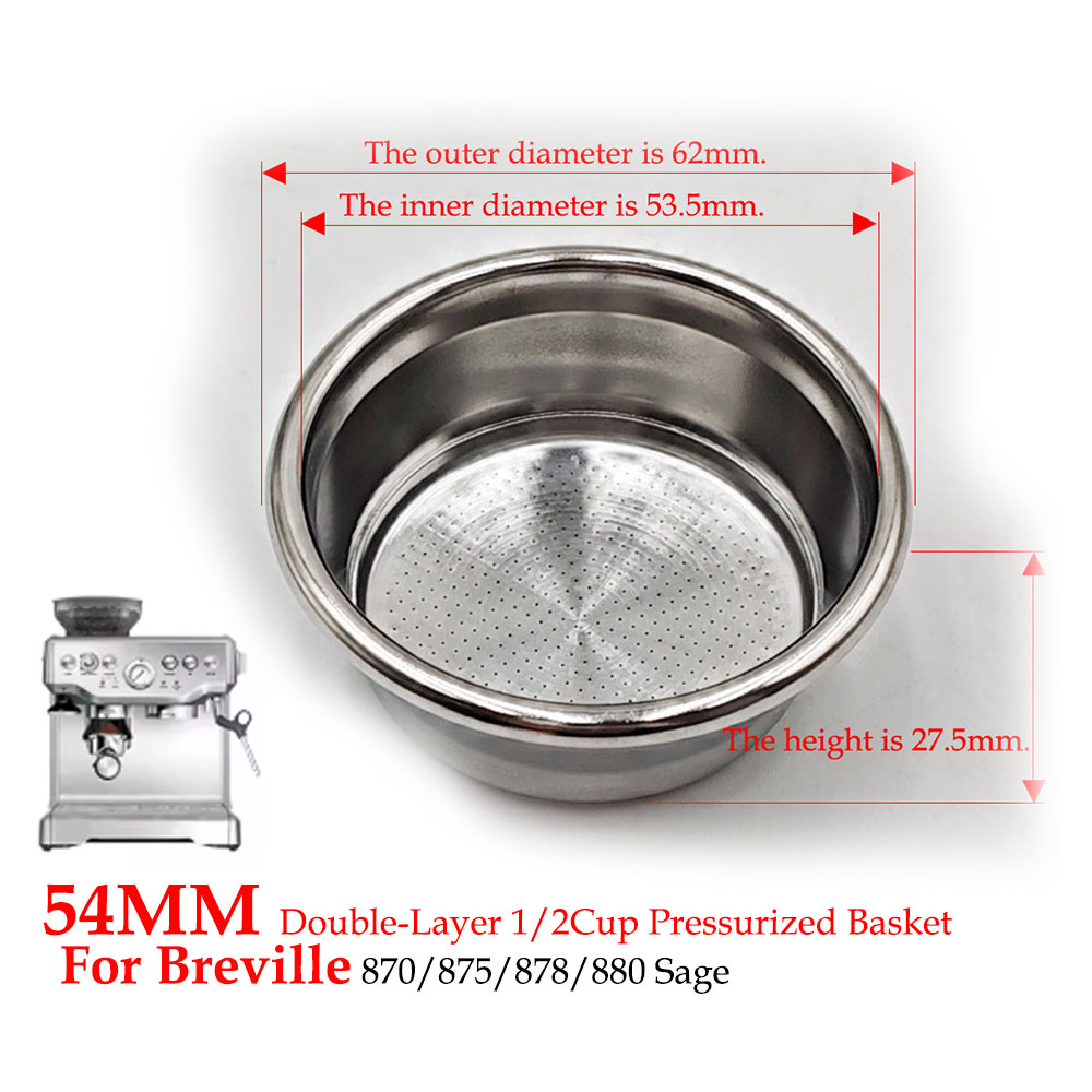 54 มม.Dual-Layer แรงดันตะกร้าก - Coffee Equipment Filter บทวิจารณ์และราคา
