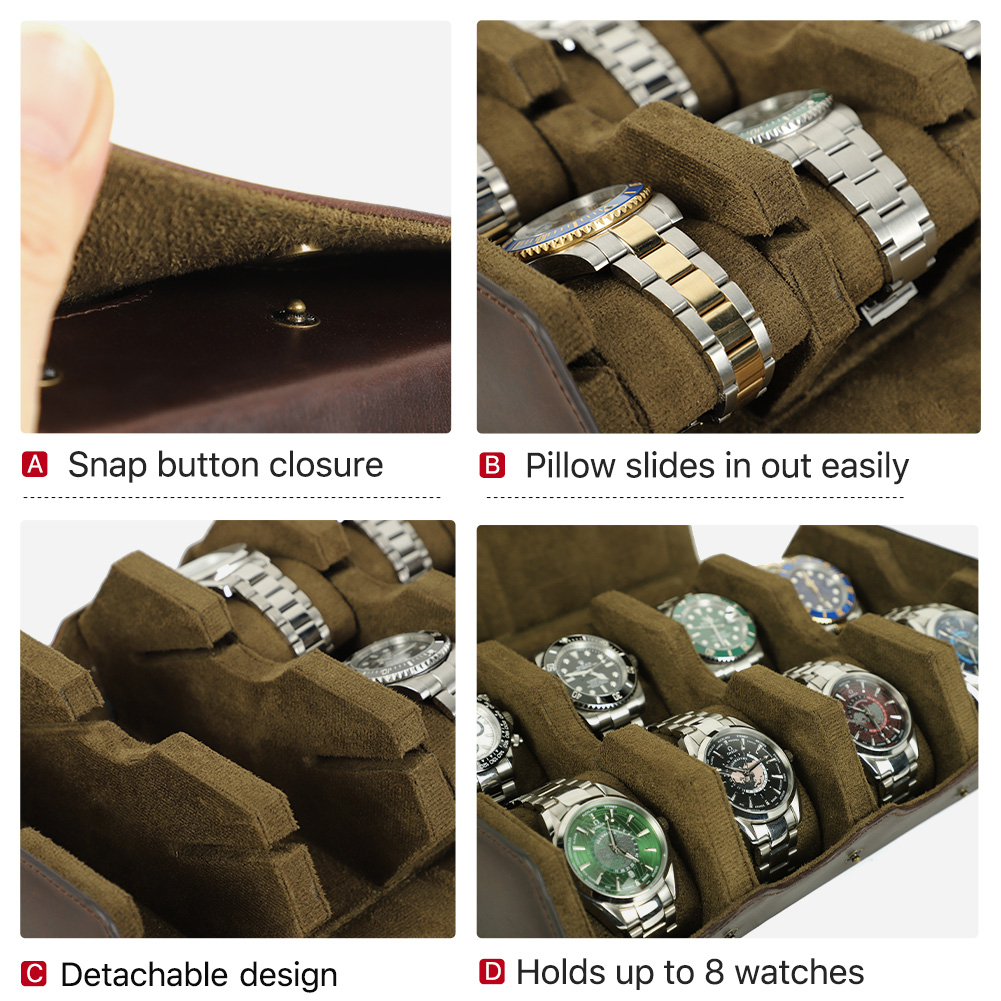 กล่องเก็บนาฬิกาหนังแท้สุดหรู 8 - Coffee Equipment Organizer บทวิจารณ์และราคา
